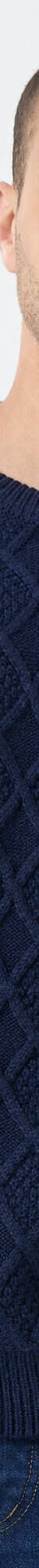 Pull col rond maille irlandaise (marine) Pull col rond maille irlandaise (marine)